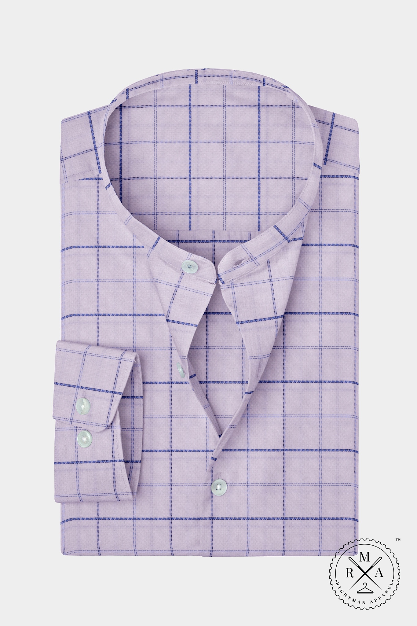 Blue Windowpane Checks Shirt SH351